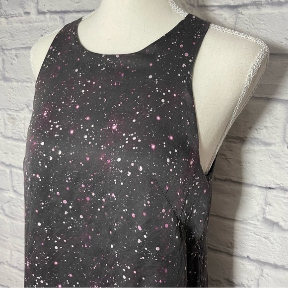 CLUB Monaco Cosmic Galaxy Print Sleeveless Silk Top Size Small - Picture 3 of 7
